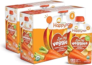 Photo 1 of Happy Tot Love My Veggies Stage 4 Organic Toddler Food Carrots Banana Mango and Sweet Potato