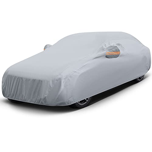 Photo 1 of GXT Windproof and Dustproof Car Cover for Outdoor and Indoor, 3 Layers Breathable Heavy Duty Fabric with UV Protection, Universal Fit for Large Sedan
