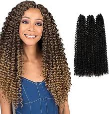 Photo 1 of Passion Twist Hair Water Wave Crochet Hair Short Passion Twist Braiding Hair For Black Women (1B/30#-24in)
