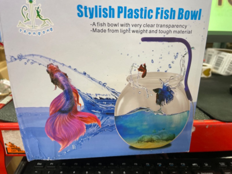 Photo 2 of 0.8 Gallon Plastic Aquarium Betta Fish Tank, Small Fish Tank Starter Kits, Mini Fish Bowls