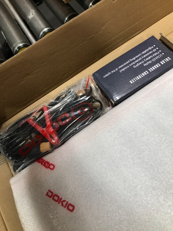 Photo 1 of DOKIO 160W 18V Portable Solar Panel Kit (ONLY 9lb) Folding Solar Charger with 2 USB Outputs for 12v Batteries/Power Station AGM LiFePo4 RV