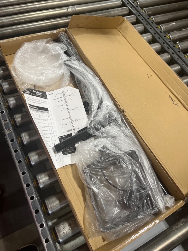 Photo 1 of Sorbus Bird Feeding Station - 7ft Tall Metal Pole Bird Feeder Stand with 5 Ground Stake Prongs & 4 Hangers with Bird Bath, Bird Food Mesh Tray for Attracting Wild Birds Outside, Garden Decor, Plants 2-Prong Stake