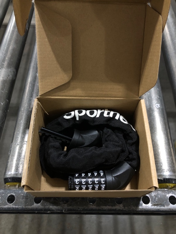 Photo 1 of Sportneer Bike Lock: 5 Digit Combination High Security Anti Theft Bike Chain Lock - 3.2/3.6/4ft Heavy Duty Resettable Keyless Bicycle Lock