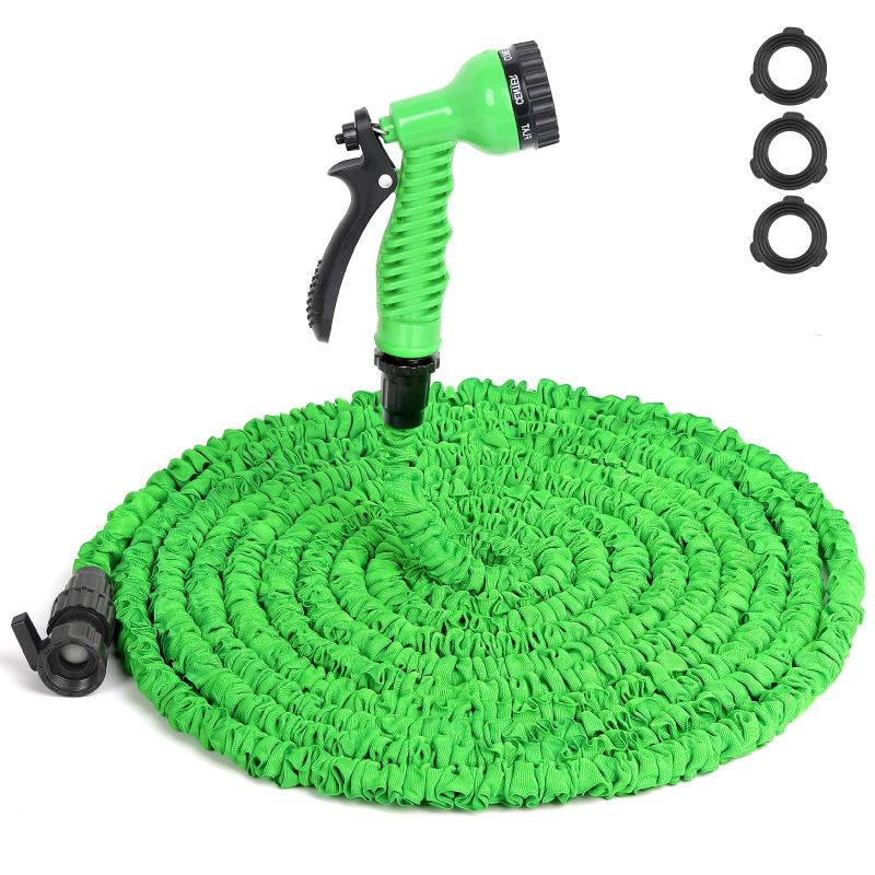 Photo 1 of Expandable Garden Hose Water Pipe: Lightweight Flexible Water Hose with 7 Function Hose Spray Nozzle