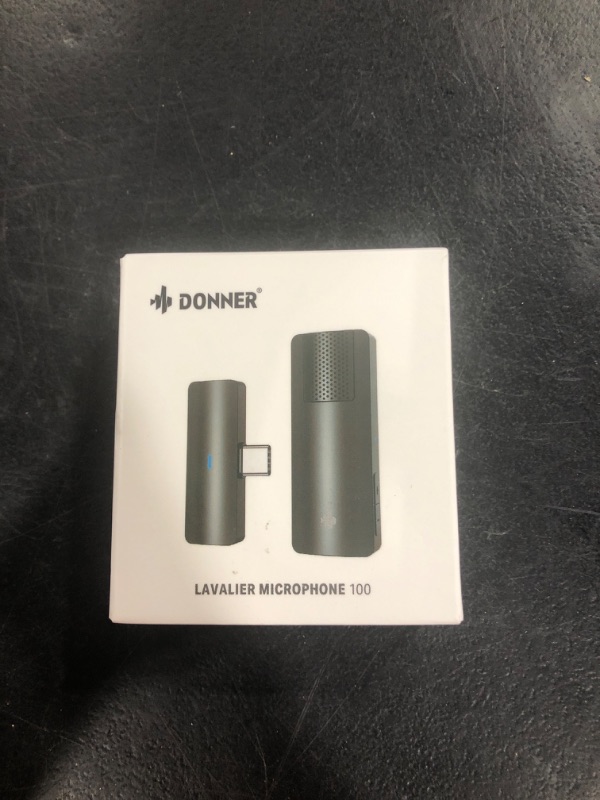 Photo 2 of Donner Lavalier Microphone for iOS/Android, Lapel Microphone Wireless with Auto Noise Reduction, Real-Time Monitoring, 4 Volume Adjustments for Video/YouTube/Interview/Tiktok/Vlog