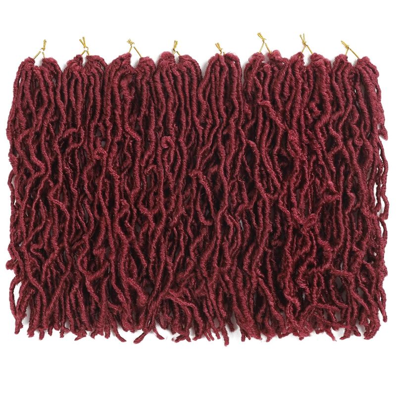 Photo 1 of 8 Packs Short Faux Locs Crochet Hair 120 Strands 12Inch Soft Locs wavy Dreadlocks Crochet Braids Natural Pre-Looped Crochet Hair for Black Women (12 Inch (Pack of 8), BUG)