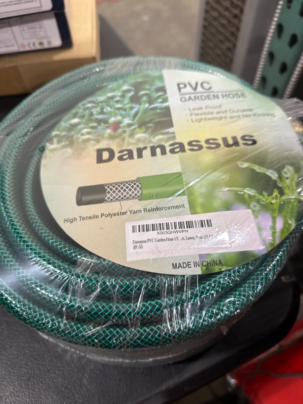 Photo 2 of ½" PVC Outdoor Garden Hose for Lawns, Boat Hose, Flexible and Durable, No Leaking, GHT Fitting for Household (75FT, Green)