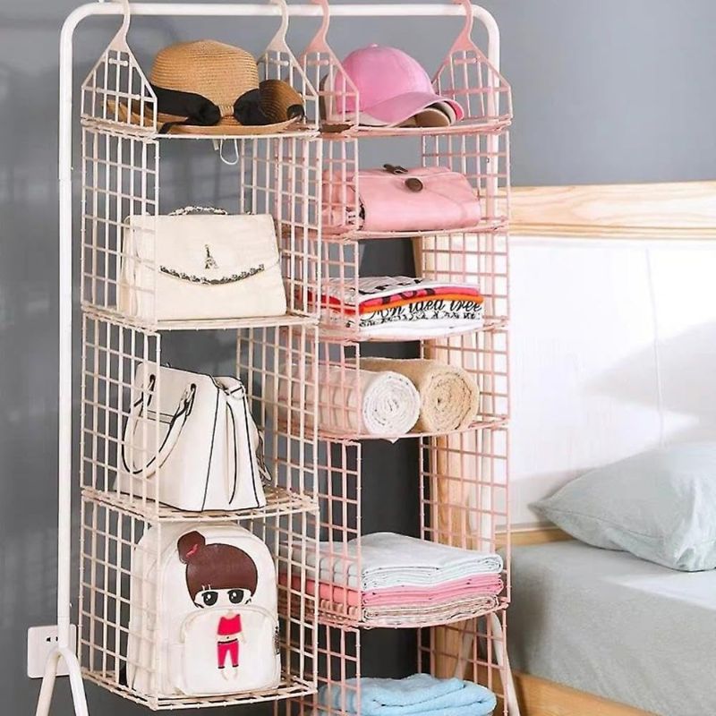 Photo 2 of 
ZVONKO Folding 5 Layer Folding Clothes Hanging Storage Closet The Door Wardrobe Shelves Hanging Storage Bag for Closets in Bedrooms, Bathroom Clothes, Toy,...
