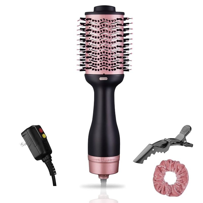 Photo 2 of 
Hair Dryer Brush, COZYAGE Blow Dryer Brush 4 in 1 One Step Dryer Brush Hair Straightener & Curler with New Version ALCI Safety Plug, Hot Air Brush with...