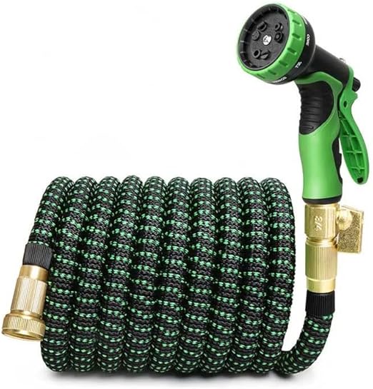 Photo 1 of  Expandable Garden Hose with Holder, Hose with 10 Function Nozzle, 4 -Layer Latex Core, 650psi 3/4 in Solid Copper Anodized Aluminum Fittings, Lightweight & No-Kink Flexible Garden Hose 