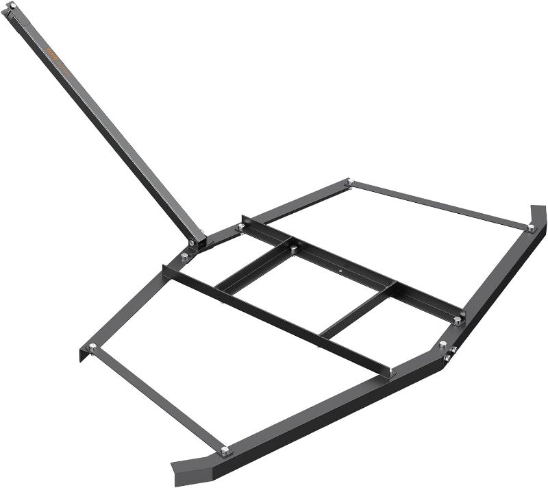 Photo 1 of VEVOR Driveway Drag, 76" Width Tow Behind Q235 Steel Grader with Adjustable Bars, Support up to 50 lbs, for ATVs, UTVs, Garden Lawn Tractors, Black
