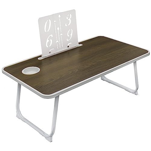 Photo 1 of [28' X 16'] Extra Large Foldable Laptop Table for Bed, Floor Desk - Great for Eating, Study, Computer Use & Writing (Brown)
