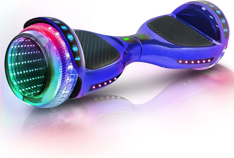 Photo 1 of 6.5” Hoverboard for Kids Ages 6-12, Bluetooth Hover Board with Tunnel Light Style Wheels & Non-slip Footpads, UL2272 Safety Certified
