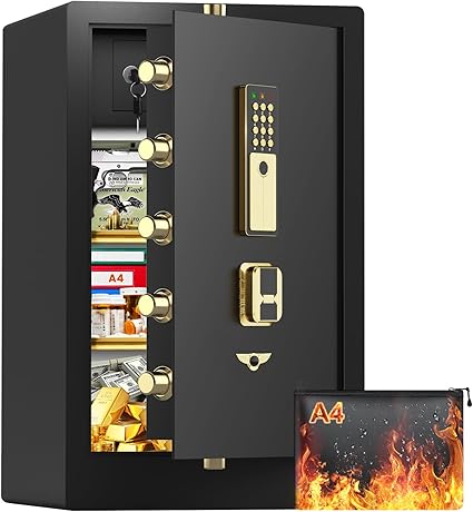 Photo 1 of 8.0 Cuft Extra Large Heavy Duty Home Safe with Fireproof Waterproof Bag, Anti-theft Home Security Safe Box with Electronic Keypad, Keys and Inner Cabinet, Large Digital Safe for Home Business Office
