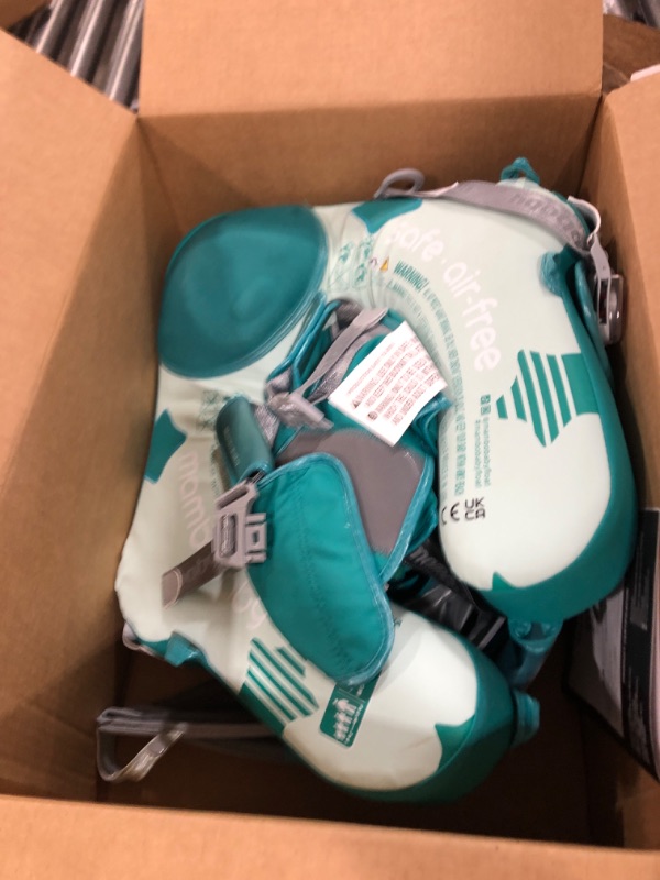 Photo 1 of Mambobaby Float Add Tail Newest Baby Swim Float with Canopy, Non-Inflatable Solid Baby Float, Upgrade Soft Waterproof Skin-Friendly Leather Material Infant Swim Float (Global Limited Edition - Green) Global Limited Edition Green