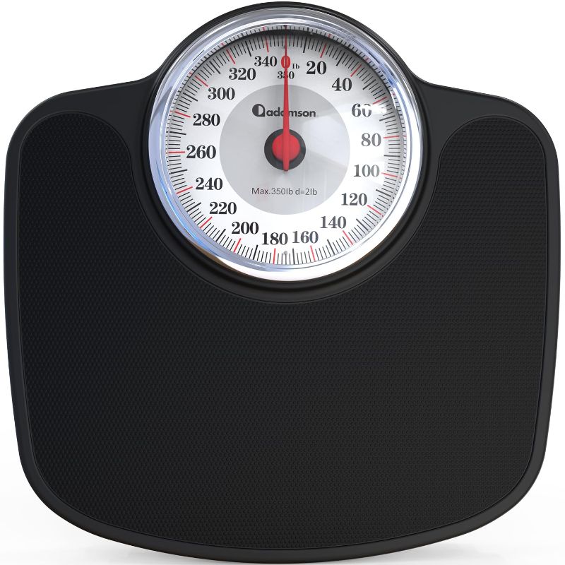 Photo 1 of Adamson A27 Oversize Scales for Body Weight - Up to 350 lb - New 2024 - Anti-Skid Rubber Surface Extra Large Numbers - High Precision Bathroom Scale Analog - Durable with 20-Year Warranty
