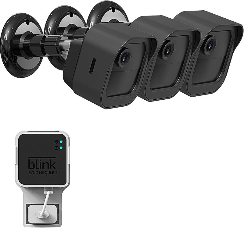 Photo 1 of 3 Pack Wall Mount for Blink Outdoor 4 (4th Gen) with Weatherproof Protective Housing and Blink Sync Module 2 Mount (Blink Camera & Sync Module is Not Included,)
