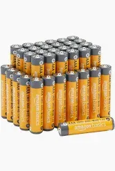 Photo 1 of Amazon Basics 48-Pack AA Alkaline High-Performance Batteries, 1.5 Volt, 10-Year Shelf Life 48 Count (Pack of 1)