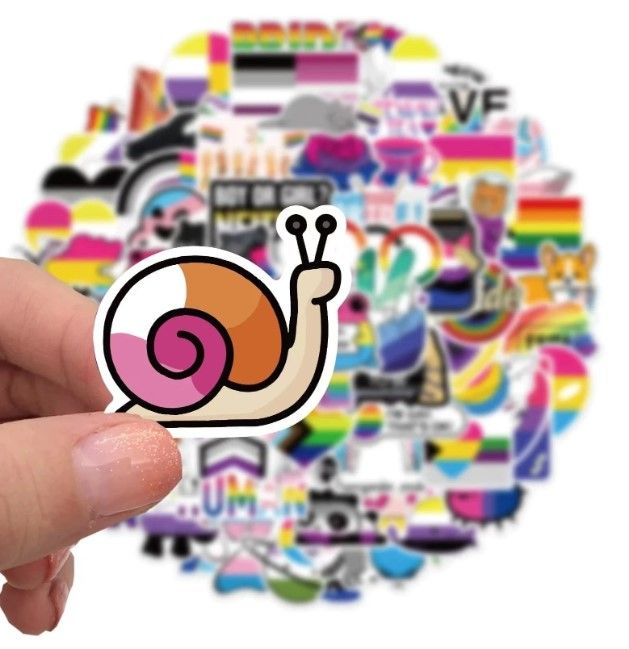 Photo 1 of 100PCs LGBT Stickers, LGBTQ Rainbow Love Vinyl Stickers and Decals, Transman Laptop Water Bottle for Hydro Flask, Car,Planner,Skateboard, Kids, Toddlers, Adults, Holiday Gifts Stickers[LGBT]