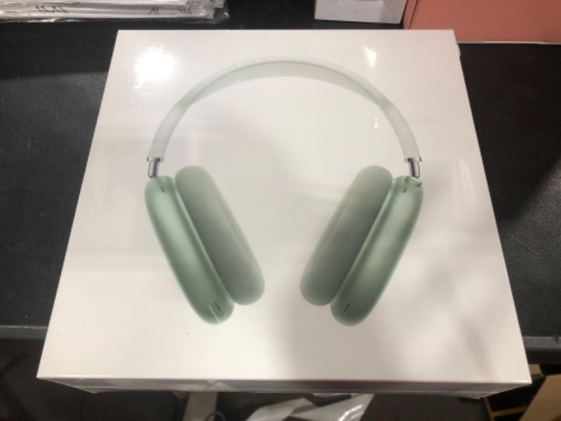 Photo 1 of Apple AirPods Max Wireless Over-Ear Headphones, Active Noise Cancelling, Transparency Mode, Personalized Spatial Audio, Dolby Atmos, Bluetooth Headphones for iPhone – Green Green Without AppleCare+