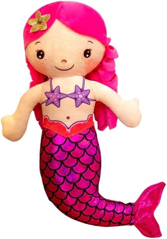 Photo 1 of Mermaid Soft Plush Doll Princess for Girls Toddlers & Babies, Mermaid Gifts for Girls, Mermaid Toys, Sirenas para Ninas (Red Mermaid - 30 cm)
