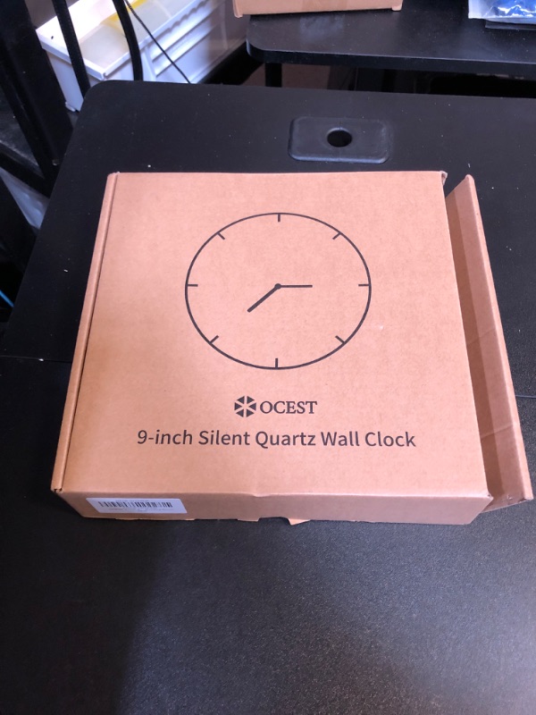 Photo 1 of OCEST 9-Inch Retro Red Small Kitchen Wall Clock, Silent Non Ticking Battery Operated Home Decorative Round Quartz Wall Clock, Easy to Read Clock for Livingroom, Bedroom, Bathroom, Office, Reading Room