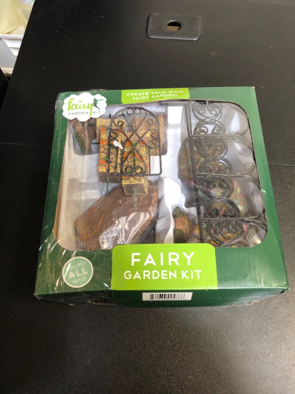 Photo 2 of Arcadia Garden Products Pebble Lane Polyresin Fairy Garden Kit (11-Piece)