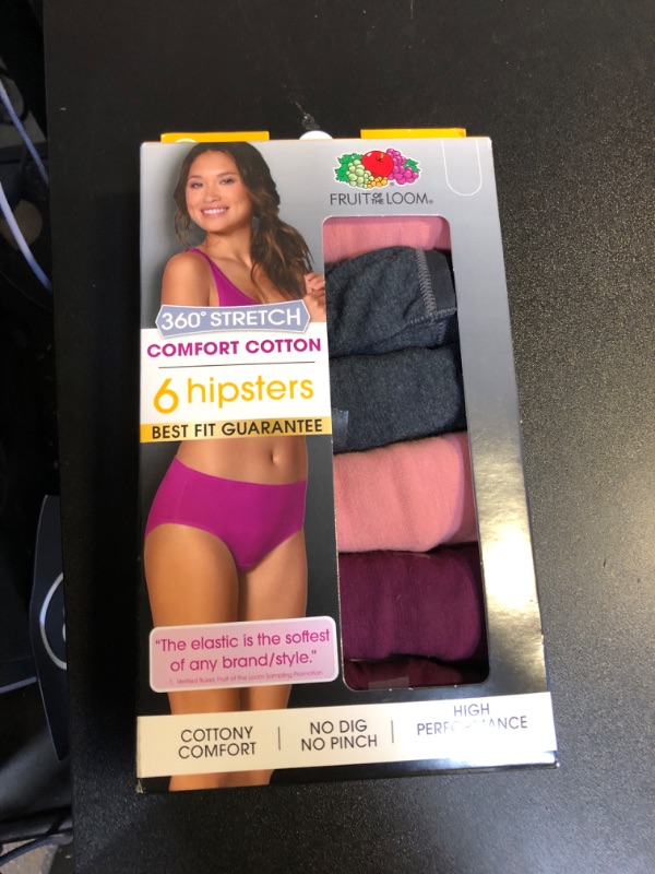 Photo 1 of Fruit of the Loom Fit for Me 360 Stretch Cotton Comfort Hipsters Underwear
size 5/small