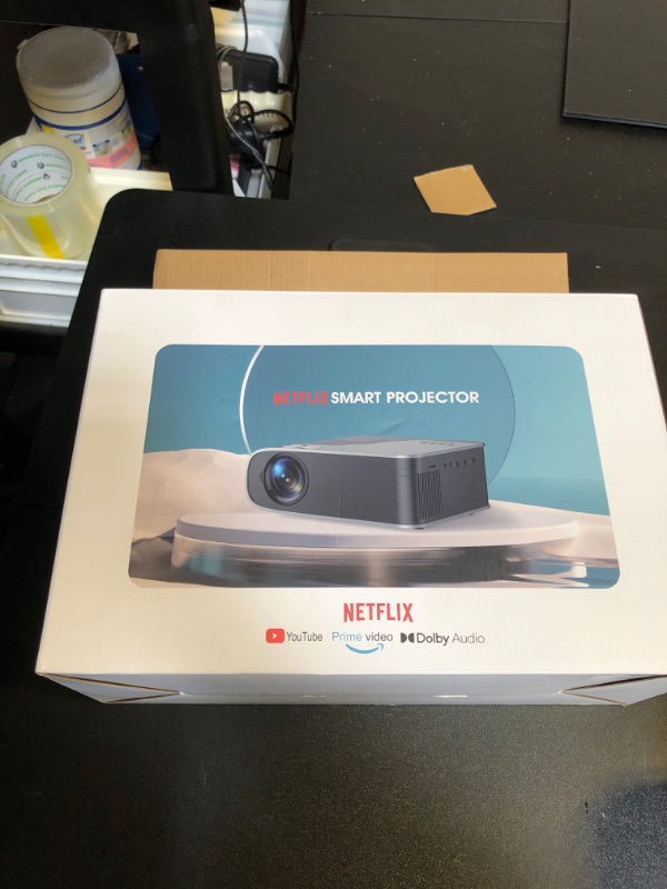 Photo 8 of [Netflix Officially-Licensed] Smart Projector with 5G WiFi and Bluetooth, DBPOWER Native 1080p Projector Built-in Netflix, Youtube, Prime Video, Hulu, Disney+ Apps, 500ANSI Movie Projector with Dolby (MISSING CONTROL)
(USED, UNABLE TO TEST FULLY)