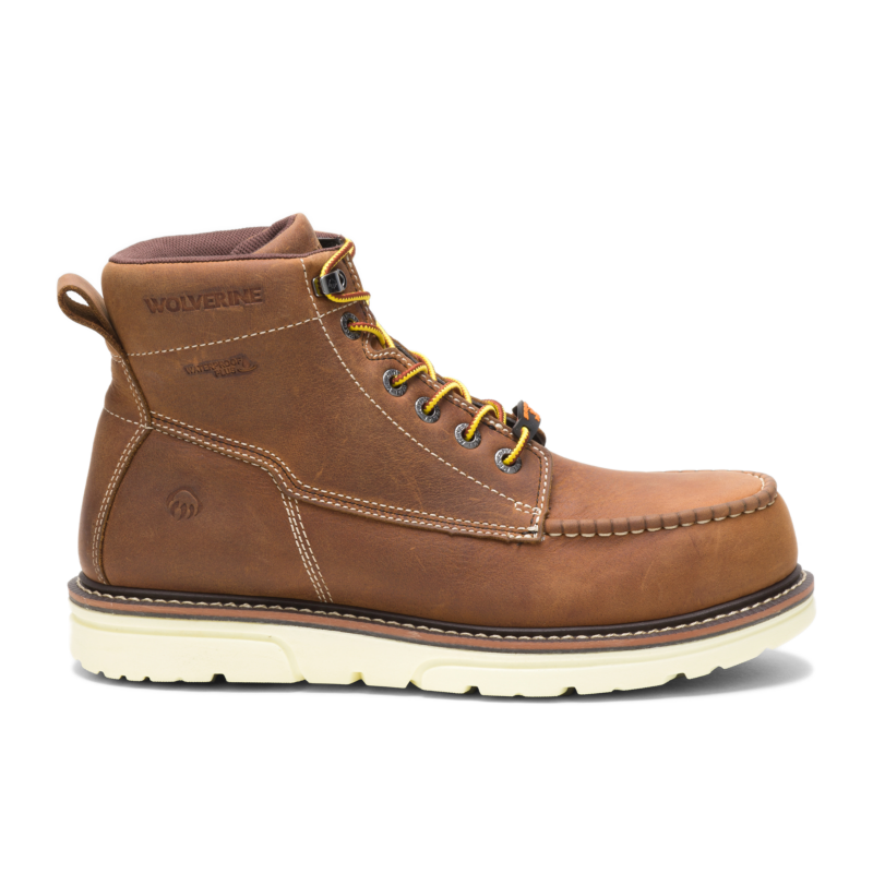 Photo 1 of Wolverine Men's I-90 DuraShocks Moc-Toe 6-in Work Boots Brown/Brown, 11.5 - Lace-up Work Boots at Academy Sports (USED)
