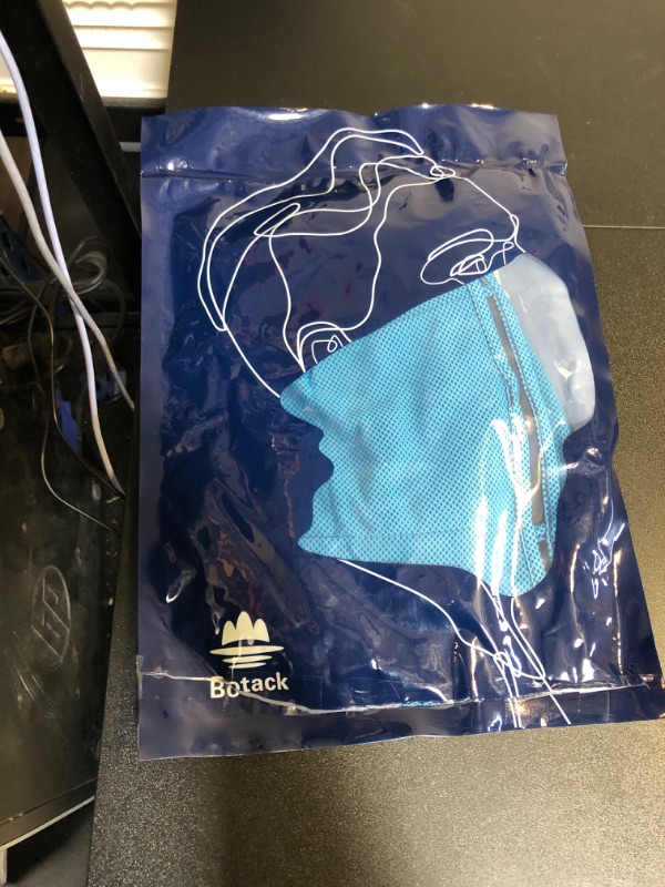 Photo 1 of Botack Balaclava Face Mask Sun UV Protection Breathable Full Head Mask for Men Women Cycling 2 Packs - Grey + Blue