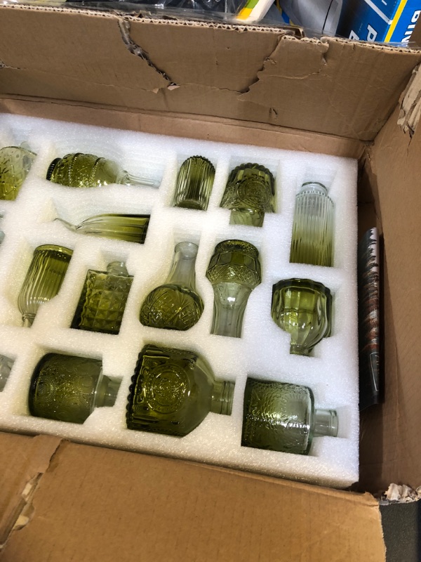 Photo 2 of 16pcs  Vase SET GREEN