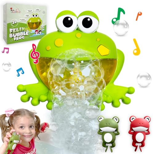 Photo 1 of Frog Toy Bubble Bath Toy & Bath Bubble Maker |Kids Bubble Bath & Toddler Bubble Bath | Kids Bath Toy | Bubble Machine for Kids, 12 Musical Toys for Toddler Toys | Fun with Bath Bubble Machine