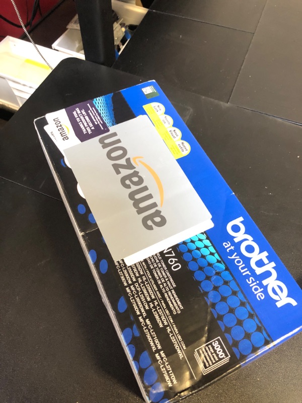 Photo 1 of Brother Genuine Cartridge TN760 High Yield Black Toner,1 Pack (FACTORY SEALED)