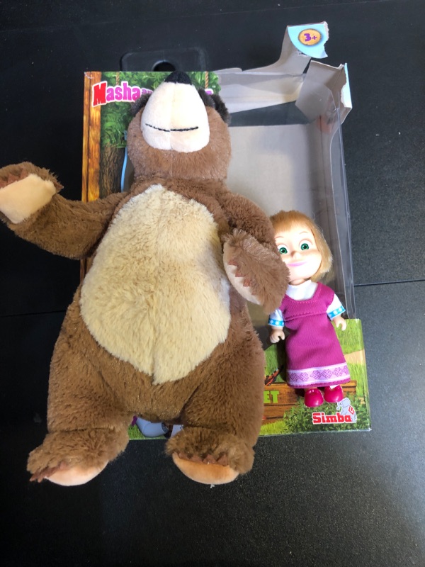 Photo 2 of Masha and the Bear Jada Toys, Masha Plush Set with Bear and Doll
