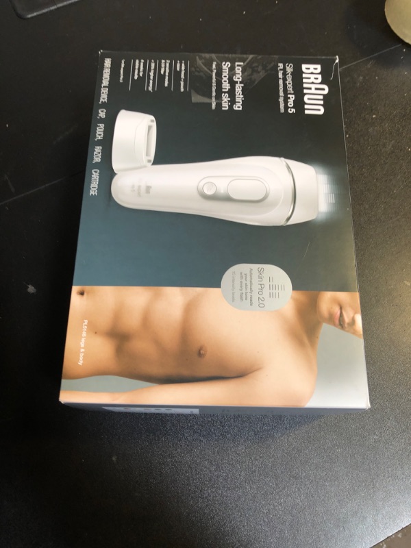 Photo 6 of Braun IPL Long Lasting Laser Hair Removal Device for Men and Women, PL5145, with Gillette Razor, Pouch, and Wide Cap Head, Safe & Virtually Painless Alternative to Salon Hair Removal Silver (USED)