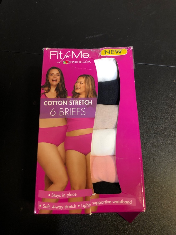 Photo 1 of Fit for Me® By Fruit of the Loom® Women's Plus Size Cotton Stretch Brief 6-Pack
SIZE 12