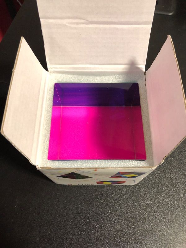 Photo 1 of YuanDian CMY Cube - Large, 80mm 3 Inches Colorful Acrylic Prism for Home Decor or Office Desktop Decoration, Educational Science Toys for Kids Large Cube
