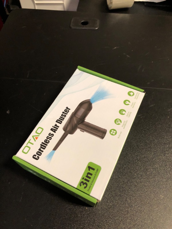 Photo 2 of Compressed Air - Keyboard Cleaner - 3 in 1 Electric Air Duster & Mini Computer Vacuum & Cordless Inflating Swimming Pool - Canned Air Blower Dust Off for Electronic,Office,Home Cleaning Compressed Air Duster with Vacuum