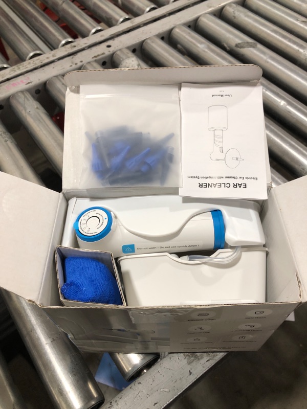 Photo 1 of Ear Wax Removal, Electric Ear Cleaning Kit with Light, Ear Irrigation Kit with 4 Pressure Modes, Safe and Effective Ear Flush Kit with Ear Cleaner - Includes Basin, Towel & 15