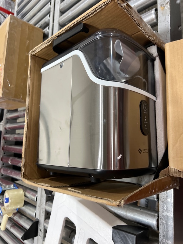 Photo 1 of ecozy Smart Nugget Ice Maker Countertop, Pebble Ice Maker with 35lbs/24H Soft Chewable Ice, Self-Cleaning Ice Machine with Voice Control for Home Kitchen Party Bar Office, Stainless Steel