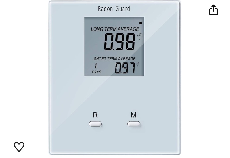 Photo 1 of Home Radon Detector, Portable Radon Meter, Elifecity Long and Short Term Home Radon Monitor, Battery-Powered, Easy-to-Use