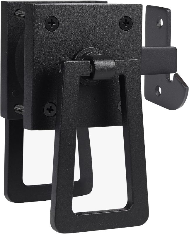 Photo 1 of BARNSMITH Heavy Duty Gate Latch, Double Side Gate Latches, Matte Black Fence Latch, Garden Door Latch, Pool Gate Latch
