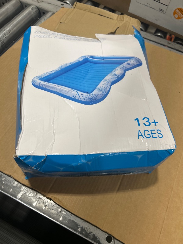 Photo 1 of Inflatable Adult Pool Lounger Float - BAIAI Large Beach Sun Tanning Floaty Raft Sunbathing Water Lounge Floaties Tub with Drink Holder - Blow Up River & Lake Suntan Floating Swimming Mattress Mat XX-Large Ribbed Base Float