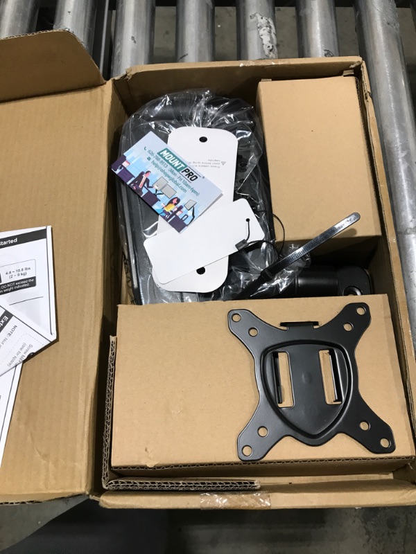 Photo 1 of MOUNT PRO Single Monitor Wall Mount for 13 to 32 Inch Computer Screens, Gas Spring Arm Holds Up to 17.6lbs, Full Motion Adjustable,VESA Mount 75x75, 100x100,Black