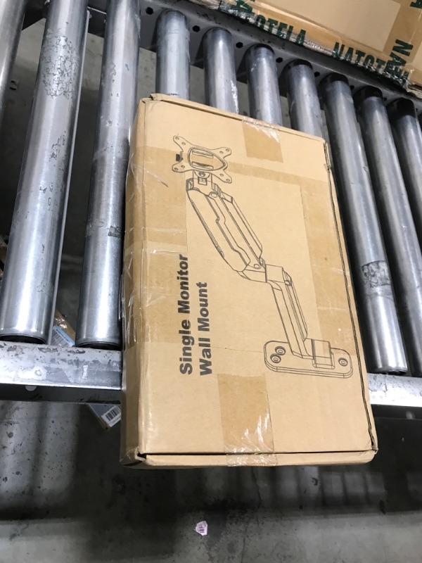 Photo 1 of MOUNT PRO Single Monitor Wall Mount for 13 to 32 Inch Computer Screens, Gas Spring Arm Holds Up to 17.6lbs, Full Motion Adjustable,VESA Mount 75x75, 100x100,Black