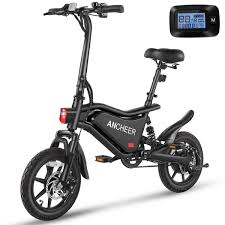 Photo 1 of ANCHEER Electric Bike for Adults, 14” StreetRider Electric Bicycle, 48V 374Wh Battery, 20MPH Folding Electric Mini Bike with Peak 500W Motor, Dual Shock Absorber, Brake Tail Light, Cruise Control
