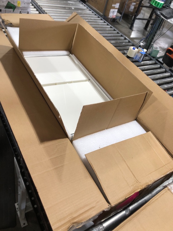 Photo 1 of Standing Desk with Drawers, 48 x 24 Inch Adjustable Height Stand Up Desk, Electric Sit Stand Computer Desk for Home Office, White 48 inch White