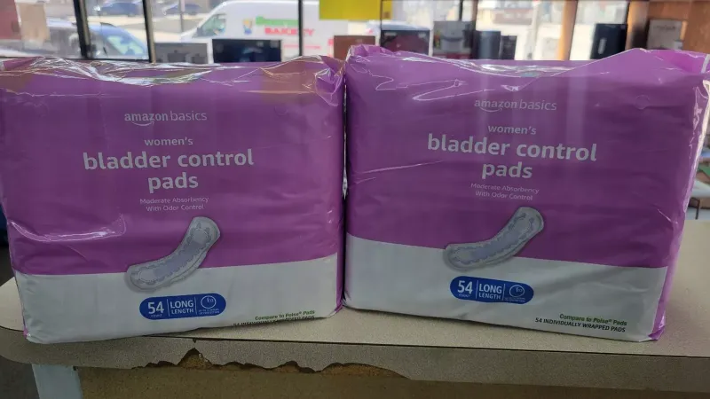 Photo 1 of Amazon basic Womens Bladder Control Pads 2 Packs 2x54 Count long length
