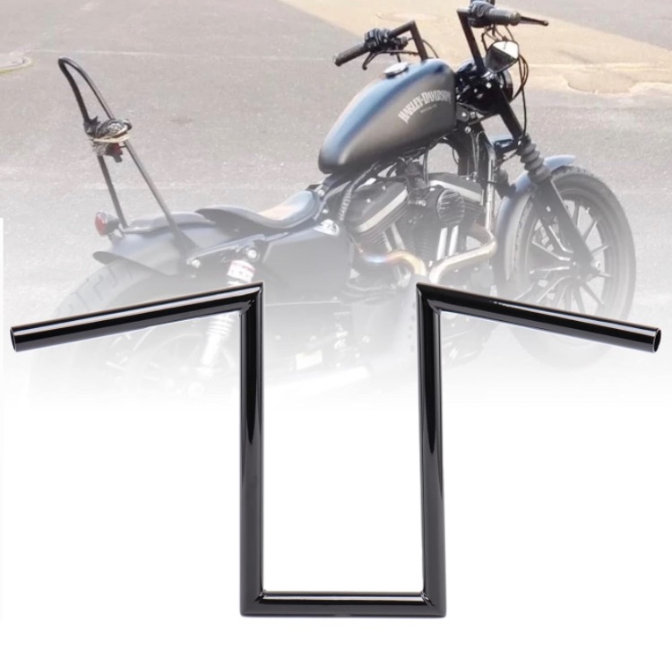 Photo 1 of 12" Rise Z-Bar Handlebar with Indents Compatible With Harley 07-later XL883L, XL883N, XL1200CX, XL1200L, XL1200N, XL1200NS, and XL1200XS models& '06-'17 FXDB and '96-'05 FXDWG models